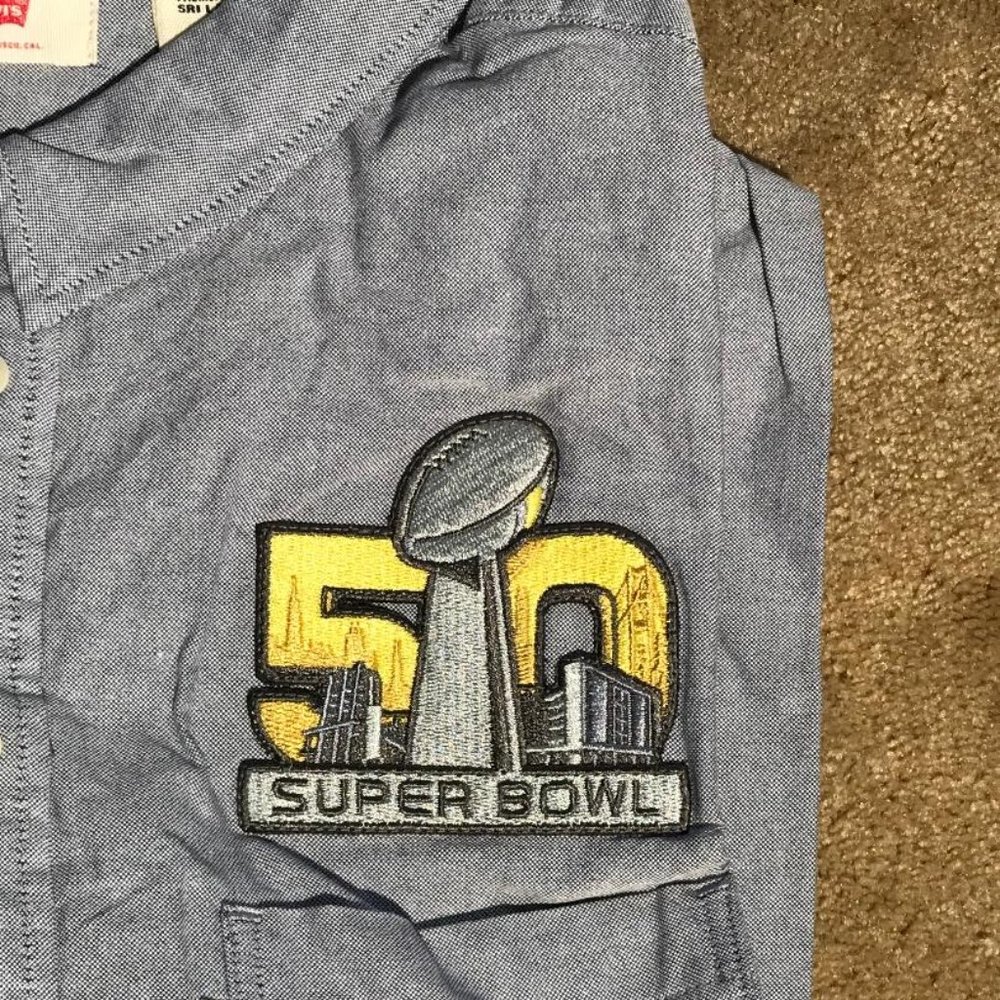 CHILD LONG SLEEVE SUPER BOWL 50 BUTTON DOWN SHIRT